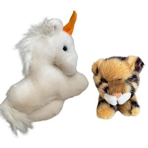Vintage Dakine Plush Lot Unicorn & Tiger | 1980s NWT Rare Stuffed Animals